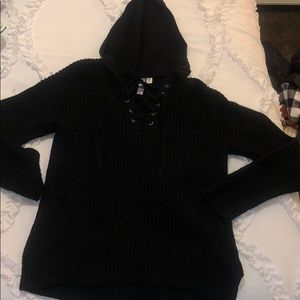 Black Distressed Sweater